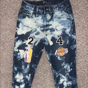 Custom GAP LA Lakers jeans #24